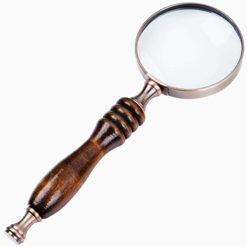 LUSTAR Magnifying Glass 10X Handheld Large Magnifying Glass Magnifier for Macular Degeneration Seniors Reading Soldering Inspection Coins Jewelry