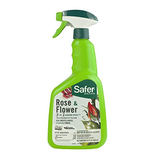 Safer Brand 5454 Rose & Flower 3-in-1 Garden Spray 32 oz, Green Safer Brand 5454 Rose & Flower 3-in-1 Garden Spray 32 oz, Green