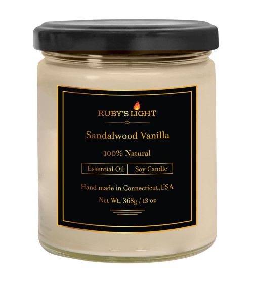 Sandalwood Vanilla Scented Candles, Aromatherapy Essential Oil Candle, 16 Oz Glass Jar Candle, Highly Scented Candles for The Home, All Natural Soy Candles, 70 Hours Burn Time, Gift for Women & Men Sandalwood Vanilla Scented Candles, Aromatherapy Essential Oil Candle, 16 Oz Glass Jar Candle, Highly Scented Candles for The Home, All Natural Soy Candles, 70 Hours Burn Time, Gift for Women & Men