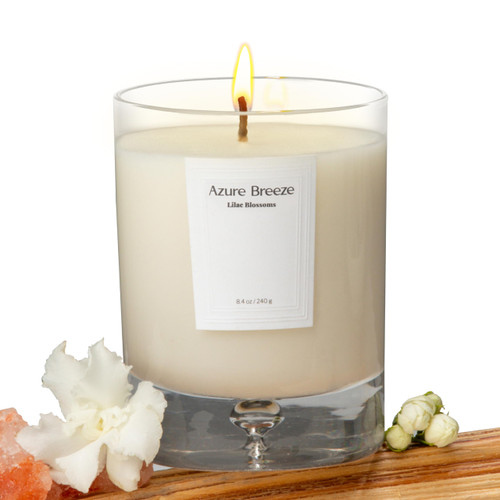 Lilac Candle - Naturally Extracted Scented Essential Oils, Strong Scented Candle, 50-Hour Burn Time (8.4 Oz), Aromatherapy Candle, Gift for Women Lilac Candle - Naturally Extracted Scented Essential Oils, Strong Scented Candle, 50-Hour Burn Time (8.4 Oz), Aromatherapy Candle, Gift for Women