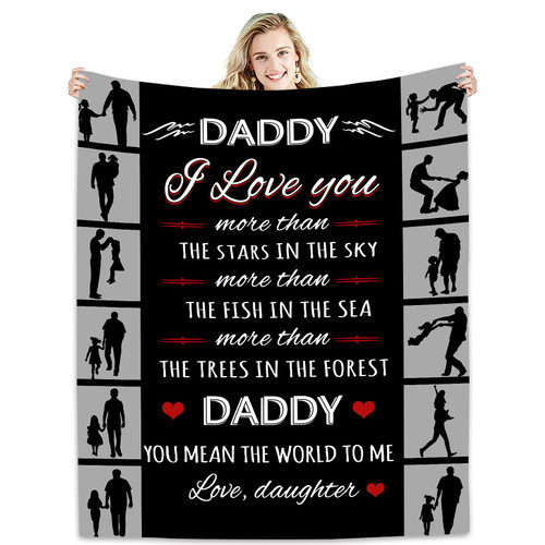 Hcoviv Dad Gifts Blanket 50"X60", Best Dad Ever Gifts, Dad Gifts from Daughter, Dad Gift Ideas, Gifts for Daddy, Funny Dad Birthday Gifts, Gifts for Dad Who Wants Nothing - Father Gifts Blankets Hcoviv Dad Gifts Blanket 50"X60", Best Dad Ever Gifts, Dad Gifts from Daughter, Dad Gift Ideas, Gifts for Daddy, Funny Dad Birthday Gifts, Gifts for Dad Who Wants Nothing - Father Gifts Blankets