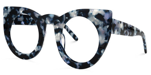 Zeelool Vintage Oversized Thick Cat Eye Blue Light Blocking Glasses for Women Ophelia VFP0290-11 Blue-Tortoise