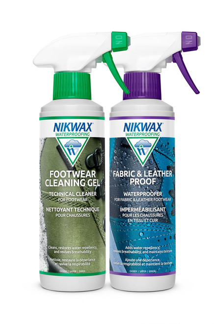 Nikwax Fabric & Leather Spray Duo-Pack for Footwear, 10 fl. oz Nikwax Fabric & Leather Spray Duo-Pack for Footwear, 10 fl. oz