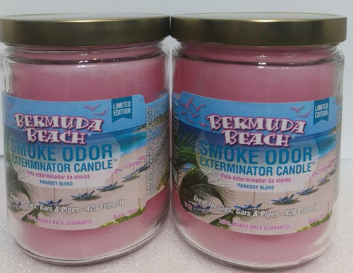 Smoke Odor Exterminator 13oz Jar Candle, Bermuda Beach 2 Pack