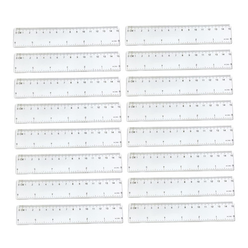 UKCOCO 32pcs Centimeter Ruler Scale Ruler Grid Ruler Metric Ruler Simple Child Stationery Office Drawing Ruler Student Measuring Tool Clear Plastic Ruler Plastic Ruler Drawing Ruler