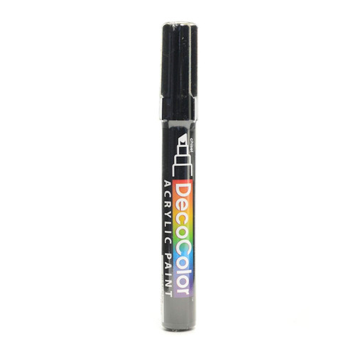 Marvy Uchida Decocolor Acrylic Paint Markers Black [Pack of 6 ]