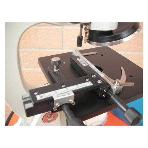 Microscope Adapter Metal Attachable Mechanical Stage X-Y Movable Stage Biological Microscope with Scale Ruler Microscope Accessories Microscope Accessories