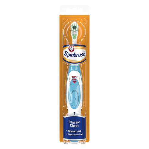ARM & HAMMER Spinbrush Classic Clean 1 Each - Colors May Vary (Pack of 3)