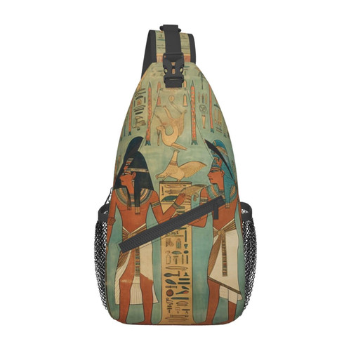 LZQPOEAS Women in Ancient Egypt Crossbody Sling Backpack Sling Bag for Women Hiking Daypack Chest Bag Shoulder Bag