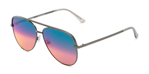 Foster Grant Sun Luv Be Fearless Aviator Sunglasses, Gunmetal, 63mm (10260194.COM)