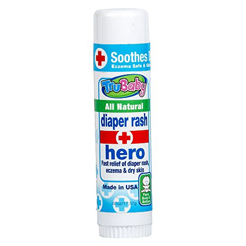 TruBaby Diaper Rash Hero Stick - Natural Ingredient Balm Treatment for Babies, Soothes Eczema, Rashes and Dry, Sensitive Skin.62 oz
