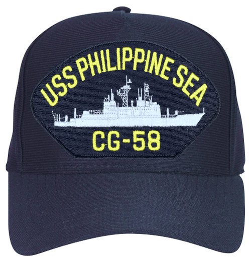 MilitaryBest USS Philippine Sea CG-58 Ship Cap Navy Blue