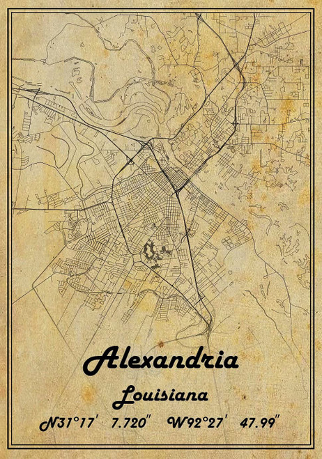 Kaisrlse Alexandria Louisiana USA Vintage Map Poster Alexandria Louisiana USA Map Art Alexandria Louisiana USA City Road Map Poster Vintage Gift Map 16X20 inch Kaisrlse Alexandria Louisiana USA Vintage Map Poster Alexandria Louisiana USA Map Art Alexandria Louisiana USA City Road Map Poster Vintage Gift Map 16X20 inch