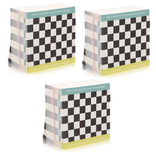 DOITOOL 3 Boxes Notebook Journal Diary Notepad Message Notepad Students Sticky Tabs Portable Note Pad Small Notepad Checkered Notepad Work Accessories Coated Paper Checkerboard