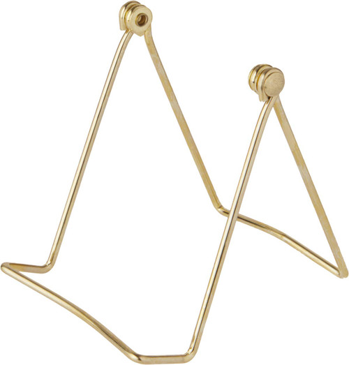 Bard's Folding Gold-toned Wire Easel Stand, 4" H x 3.5" W x 5.5" D, Pack of 3