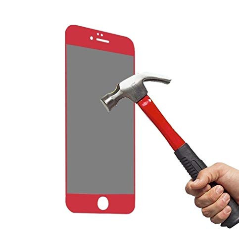 Mcoolbo iPhone 6 6s Plus Glass Privacy Anti-spy,4D Tempered Glass Screen Protector Screen Shield Guard for iPhone 6 6s Plus 5.5 inch (Red)