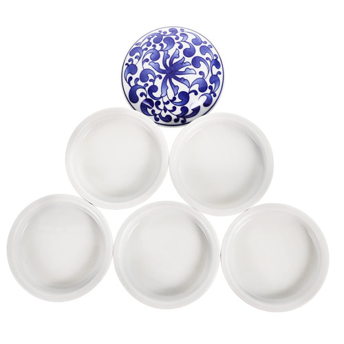 SEWACC 1 Set Ceramic Palette Oil Paint Palette Mixture Blender Tray with Lid Pigment Mixing Plates Pigment Paint Tray Watercolor Mixing Trays Ceramic Color Palettes Watercolor Mixers Ink