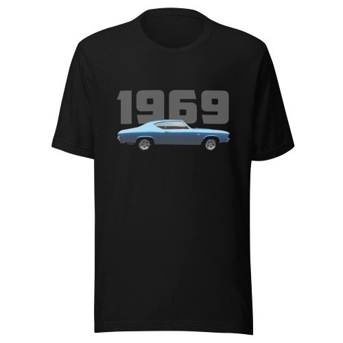 JG Infinite 1969 Chevy 69 Chevelle American Muscle Car Owner Short-Sleeve T-Shirt Black
