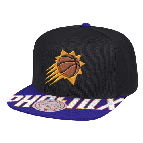 Mitchell & Ness Phoenix Suns SNAP Shot Snapback NBA Adjustable Hat - Black/Purple/Orange