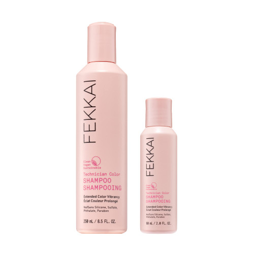 FEKKAI Technician Color Shampoo - 2.0 oz + 8.5 oz Bottle - Extends Vibrancy of Color-Treated Hair - Salon Grade, EWG Compliant, Vegan & Cruelty Free FEKKAI Technician Color Shampoo - 2.0 oz + 8.5 oz Bottle - Extends Vibrancy of Color-Treated Hair - Salon Grade, EWG Compliant, Vegan & Cruelty Free