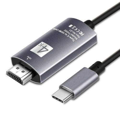 BoxWave Cable Compatible with JBL Tune Flex - SmartDisplay Cable - USB Type-C to HDMI (6 ft), USB C/HDMI Cable - Jet Black