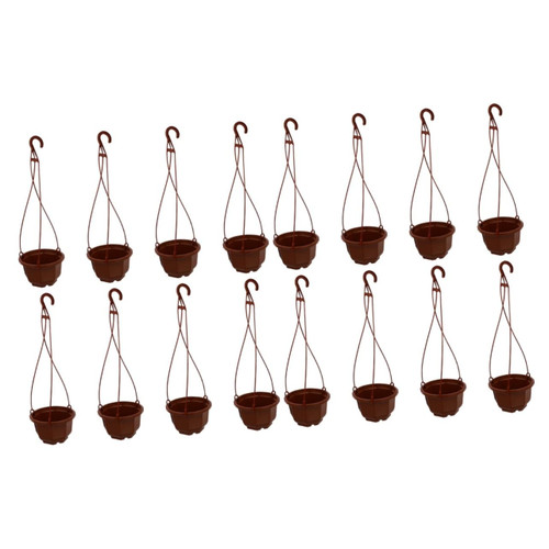 Yardwe 16 Sets Chlorophytum Pot Decorative Outdoor Decor Upholstery Trim Planter Pots for Indoor Plants Fence Railing Planter Plastic Wall Pots Indoor Plant Baskets Plant Hanging Basket