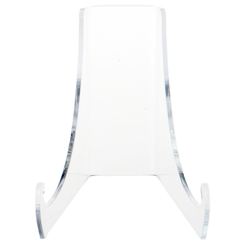 Plymor Clear Acrylic Flat Back Display Easel with Extra Deep Support Ledges, 3" H x 3.125" W x 4" D (3 Pack)