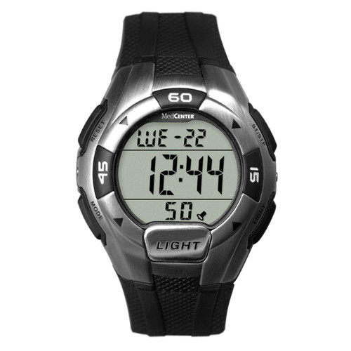 MEDCENTER Digital Sport Reminder Watch with 5 Alarms for Medication Reminders