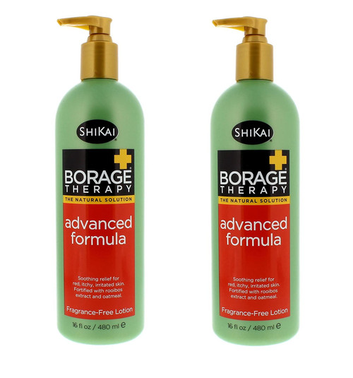 2 Pack of Shikai Products Borage Therapy Advanced Formula Lotion - 16 Fl oz.