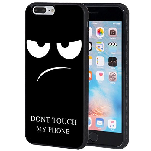 iPhone 7 Plus Case,iPhone 8 Plus Case,AIRWEE Slim Anti-Scratch Shockproof Silicone TPU Back Protective Cover Case for Apple iPhone 8 Plus/iPhone 7 Plus 5.5 Inch,Don't Touch My Phone