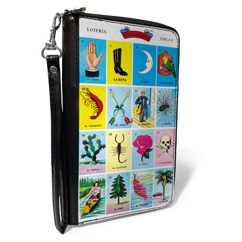 Buckle-Down Women's PU Zip Around Wallet Rectangle-Loteria, 7.5"x4.5"