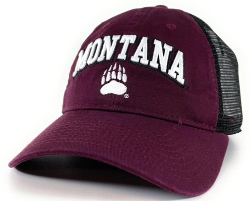 University of Montana Trucker Hat Classic Relaxed Mesh Montana UM Trucker Cap Multicolor