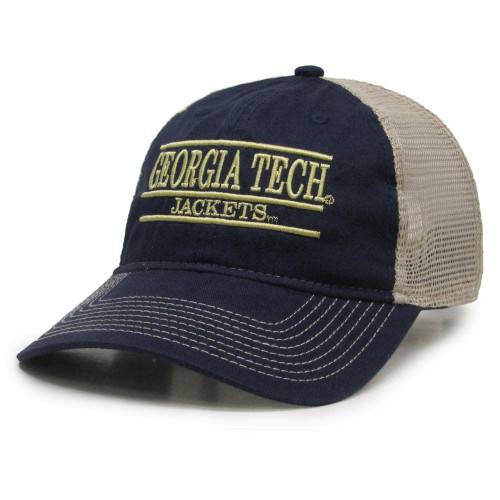 Georgia Tech GT Hat Soft Mesh with Elastic Snapback Trucker Hat Team Color