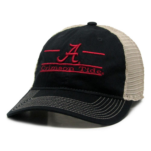 Black Alabama Crimson Tide Bama Trucker Hat Soft Mesh Snapback Trucker Cap