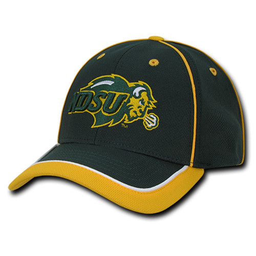 University of North Dakota State NDSU Bison Thundering Herd Adjustable Jersey Mesh Baseball Ball Cap Hat Hunter Green