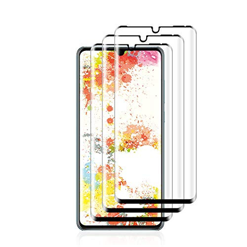 Fotbor Screen Protector for P30 Pro, HD Clear 3D Curved Full Screen Coverage Anti-Fingerprint 9H Hardness Tempered Glass Screen Protector Compatible with Huawei P30 Pro (3 Pack Black)