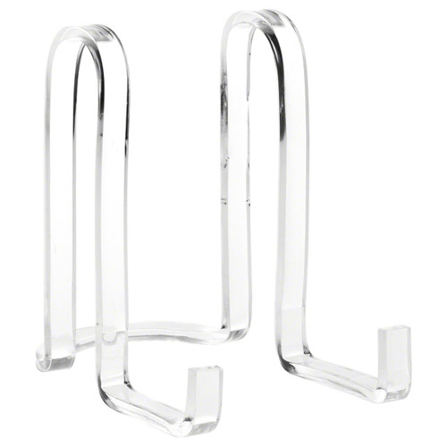 Plymor Clear Acrylic Ribbon-Style Display Easel, 6.125" H x 4" W x 6.5" D (3 Pack)