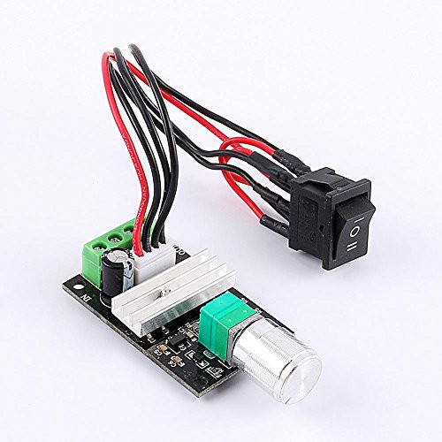 6V 12V 24V 28V 3A 80W PWM DC Motor Speed Controller, Reversible Pulse Width PWM Motor Speed Regulator with Switch