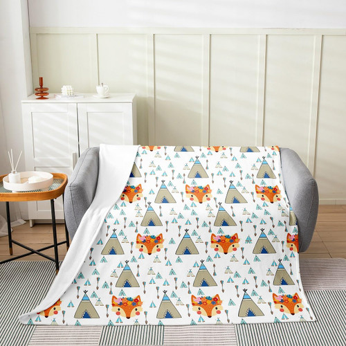 jejeloiu Fox All Season Bed Blanket Throw 50"x60" Cartoon Animal Flannel Fleece Throw Blanket for Sofa Couch Nature Fuzzy Blanket Room Decorations Kawaii Plush Blanket jejeloiu Fox All Season Bed Blanket Throw 50"x60" Cartoon Animal Flannel Fleece Throw Blanket for Sofa Couch Nature Fuzzy Blanket Room Decorations Kawaii Plush Blanket