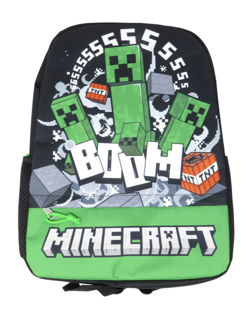 Mad Engine Minecraft Creeper Boom Backpack Bookbag