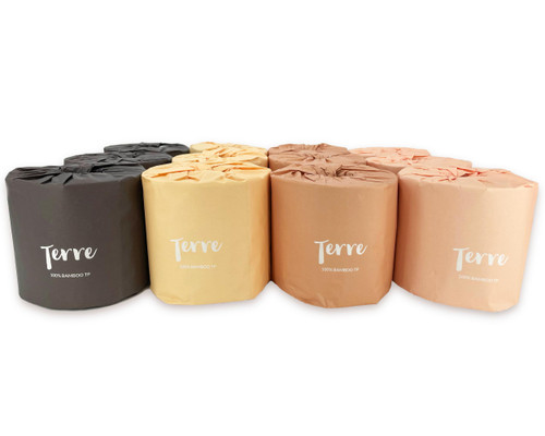 Terre Premium 100% Bamboo Toilet Paper, 4-Ply, Unbleached, 12 Rolls, FSC-Certified, Tree-Free, Septic Safe, Plastic-Free Packaging, Eco-Friendly, Plant Based, Hypoallergenic, Sustainable Terre Premium 100% Bamboo Toilet Paper, 4-Ply, Unbleached, 12 Rolls, FSC-Certified, Tree-Free, Septic Safe, Plastic-Free Packaging, Eco-Friendly, Plant Based, Hypoallergenic, Sustainable