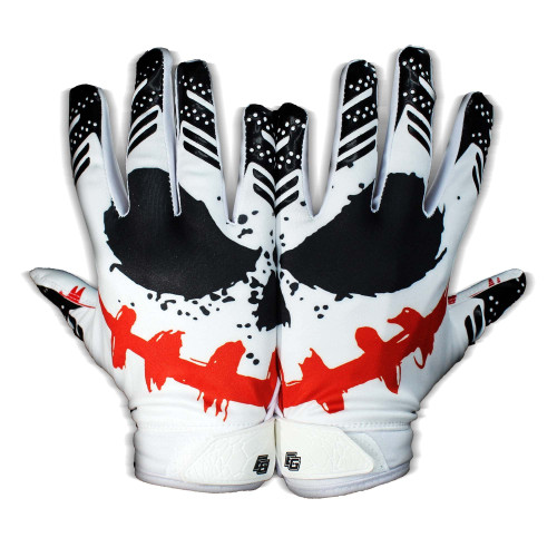 Eternity Gears Jester Football Gloves - Tacky Grip Skin Tight Football Gloves - Pro Elite Super Sticky Receiver Football Gloves -Adult & Youth Sizes (Youth - M/L)
