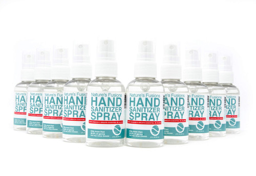 Nature's Fusions Hand Sanitizer Spray Isopropyl Alcohol, Dragon's Breath Essential Oil Blend Hand Sanitizer, Travel-Size Hand Sanitizer Mist, 2 Fl Oz (Pack of 10) (600 mL total)