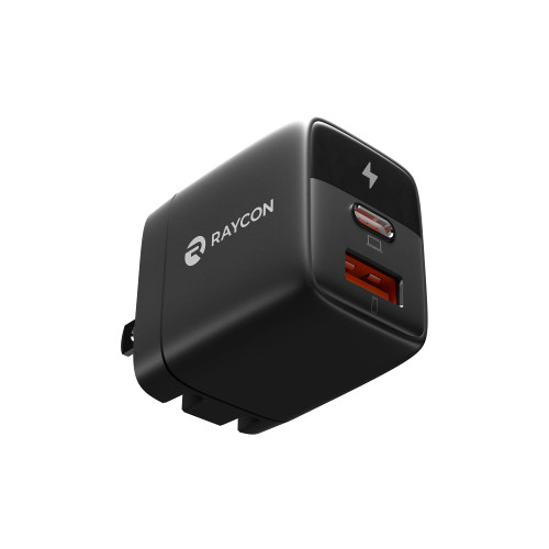 Raycon Magic Charger 35W GaN Fast Charging Tech with 2 Output Ports with USB-C and USB (Black)