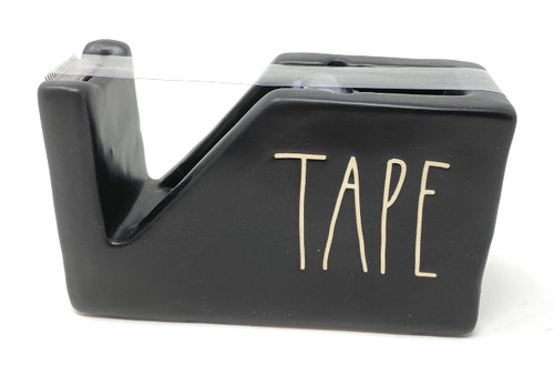 Rae Dunn Tape Black Ceramic Tape Dispenser Desk Accessory