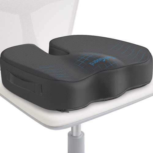 TushGuard Seat Cushion for Office Chair Memory Foam Non-Slip Cushion Back, Coccyx, Sciatica, Tailbone Pain Relief Butt Pillow for Office Chair, Car, Wheelchair, Grey, X-Large TushGuard Seat Cushion for Office Chair Memory Foam Non-Slip Cushion Back, Coccyx, Sciatica, Tailbone Pain Relief Butt Pillow for Office Chair, Car, Wheelchair, Grey, X-Large