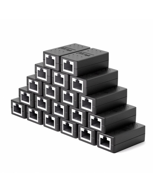 OseTub RJ45 Coupler Ethernet Extender Connector, in-Line Coupler Female to Female Ethernet Cable Adapter for Cat7 Cat6 Cat5 Cat5e Ethernet Cable (20 Pack)