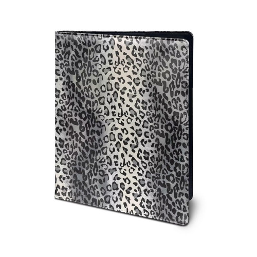 Psaytomey Leopard Padfolio Clipboard Folder Portfolio Leather Notepad Clip Storage Cover Legal Pad Holder Letter Size A4 Writing Pad for Business School Office Conference