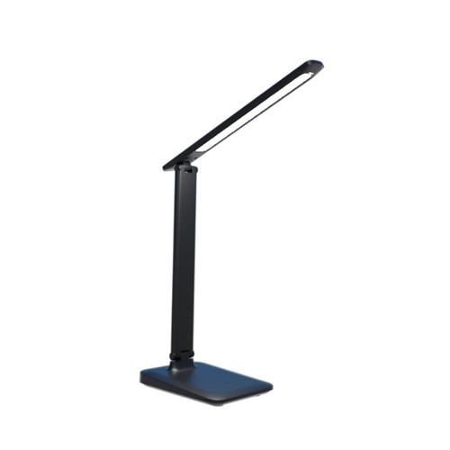 Syrinx LED Desk Lamp,Foldable Table Lamp,Touch Control Desk Lamp with 3 Levels Brightness,USB Charging Port Desk Lamp,Eye-Caring Office Lamp, for Reading,Study, Crafts,Bedroom?Black?