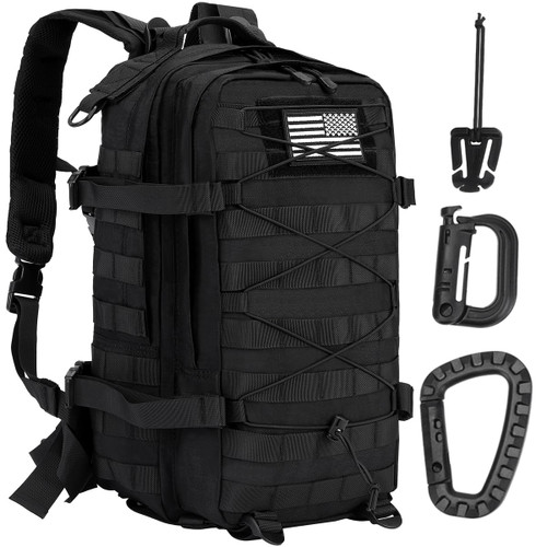 Military Tactical Backpack Waterproof 40L Large Army 3 Day Bug Out Bag Assault Pack Molle Rucksack and Tactical Gear Bag